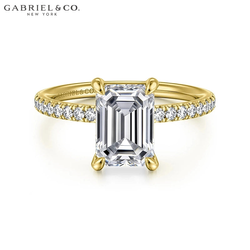 1.00ctr-2.00ctr Emerald Cut Natural Diamond Ring