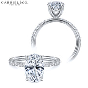 1.00ctr-3.00ctr Oval Cut Lab Grown Diamond Ring