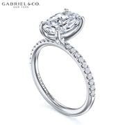 1.00ctr-3.00ctr Oval Cut Lab Grown Diamond Ring