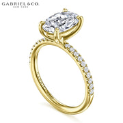 1.00ctr-3.00ctr Oval Cut Lab Grown Diamond Ring