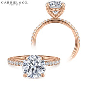 1.00ctr-3.00ctr Round Cut Diamond Customizable Ring