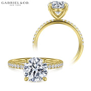 1.00ctr-3.00ctr Round Cut Diamond Customizable Ring