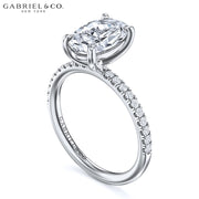 1.00ctr-2.00ctr Oval Cut Natural Diamond Ring