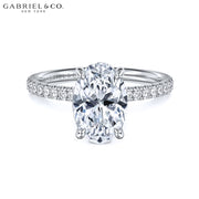 1.00ctr-2.00ctr Oval Cut Natural Diamond Ring