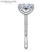 1.00ctr-2.00ctr Oval Cut Natural Diamond Ring