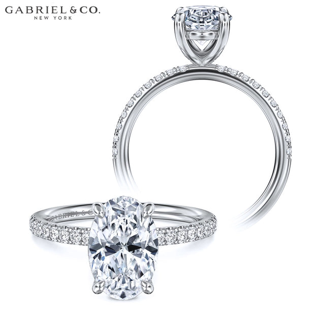 1.00ctr-2.00ctr Oval Cut Natural Diamond Ring
