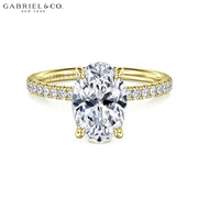 1.00ctr-2.00ctr Oval Cut Natural Diamond Ring