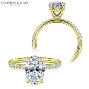 1.00ctr-2.00ctr Oval Cut Natural Diamond Ring