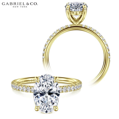 1.00ctr-2.00ctr Oval Cut Natural Diamond Ring