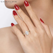 1.00ctr-2.00ctr Oval Cut Natural Diamond Ring