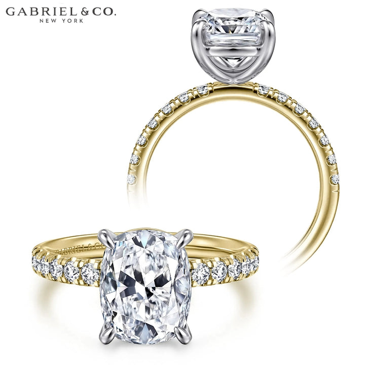 1.25ctr-2.50ctr Elongated Cushion Cut Lab Grown Diamond Ring Tailor Made
