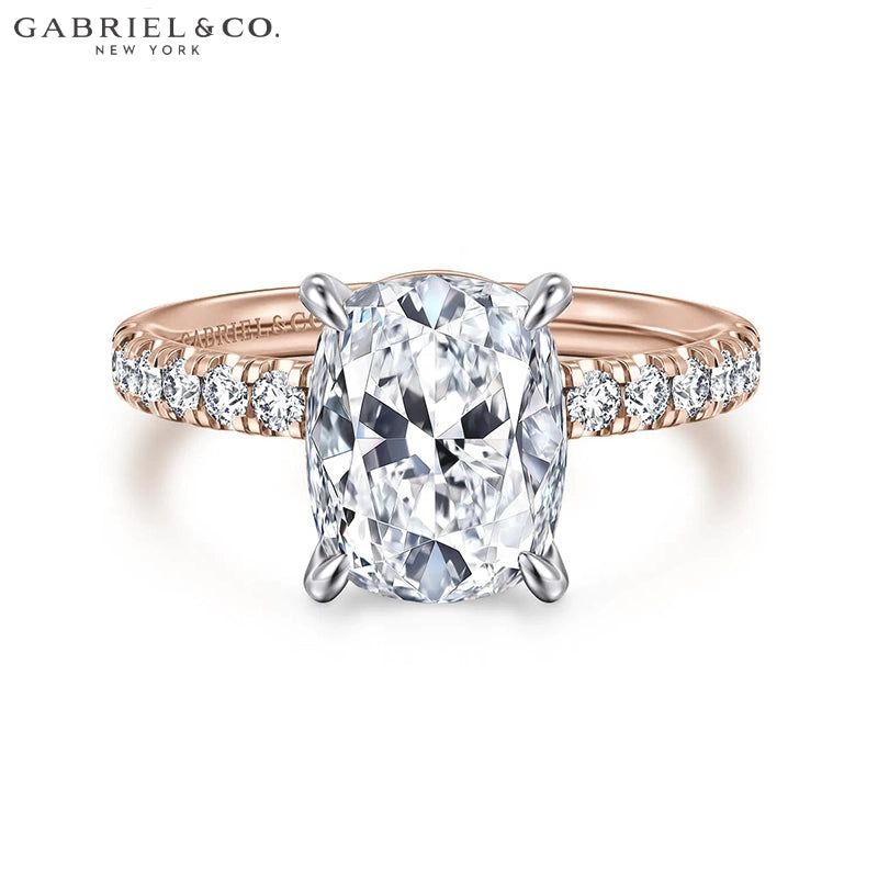1.25ctr-2.50ctr Elongated Cushion Cut Lab Grown Diamond Ring Tailor Made