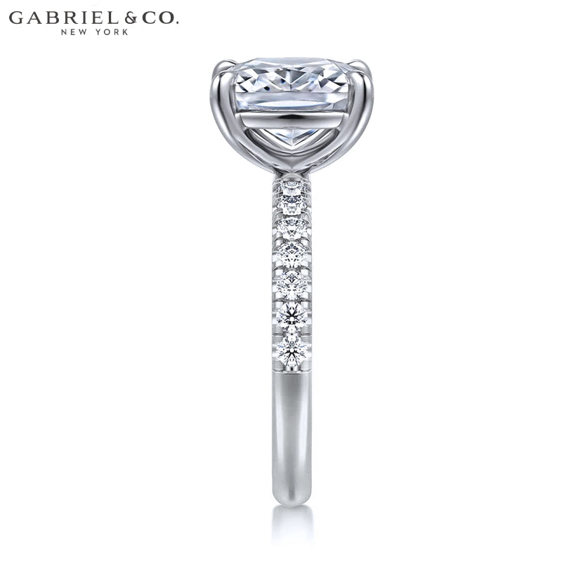 1.25ctr-2.50ctr Elongated Cushion Cut Lab Grown Diamond Ring Tailor Made