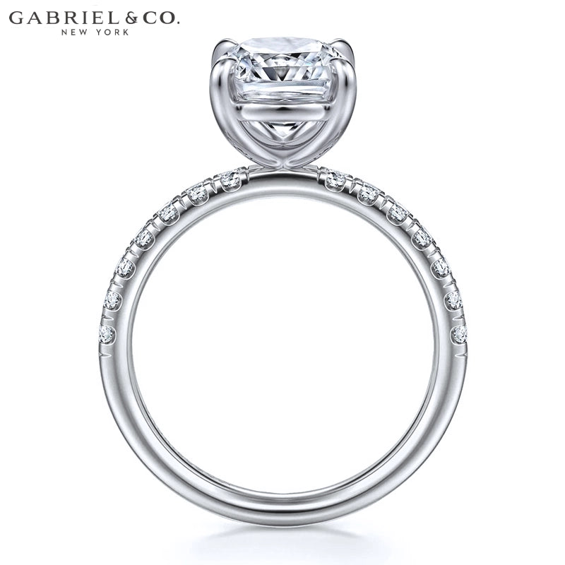 1.00ctr-2.00ctr Elongated Cushion Cut Natural Diamond Ring Tailor Made