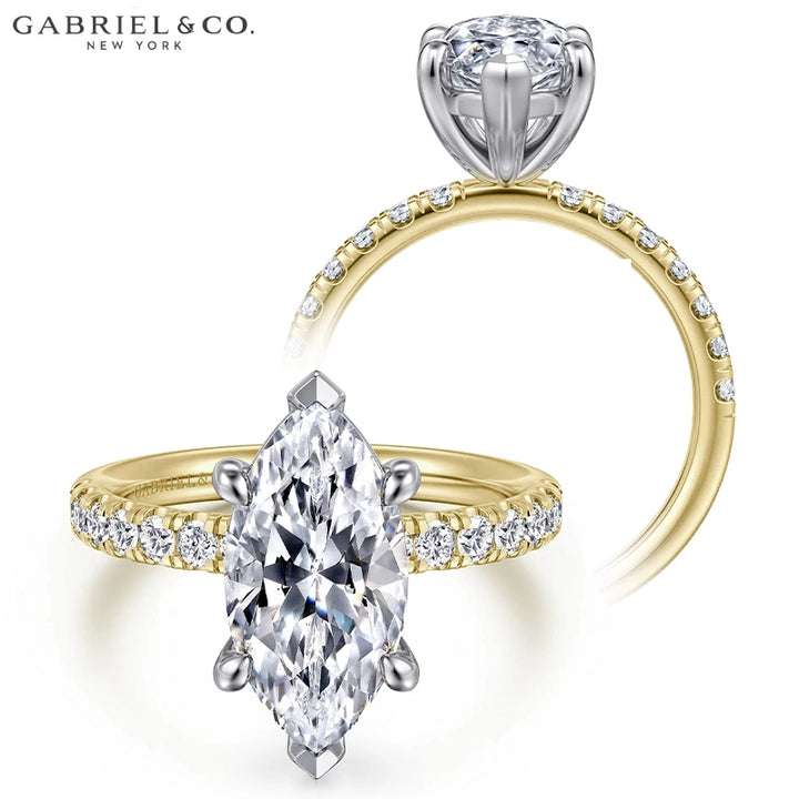 1.00ctr-2.00ctr Marquise Cut Natural Diamond Ring Tailor Made