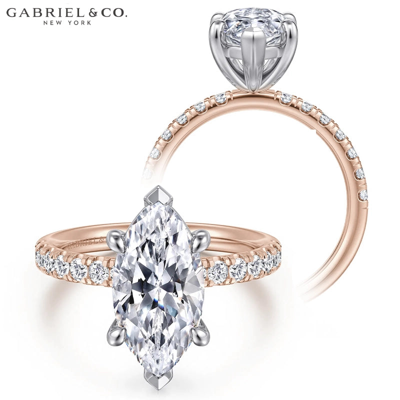 1.25ctr-2.50ctr Marquise Cut Lab Grown Diamond Ring Tailor Made