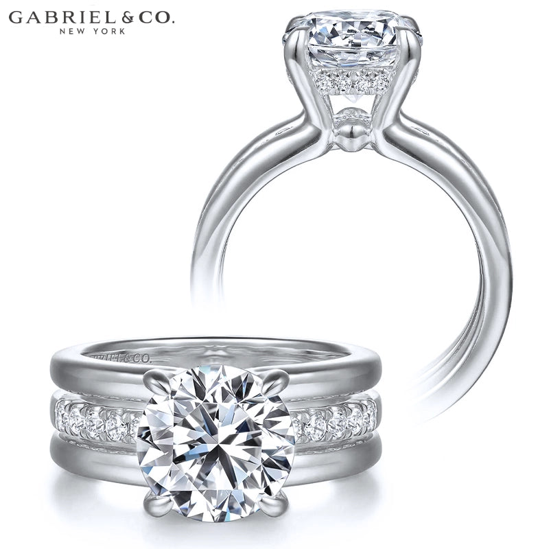 1.50ctr-3.00ctr Round Cut Natural Diamond Ring