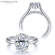 1.25ctr-2.00ctr Oval Cut Natural Diamond Ring