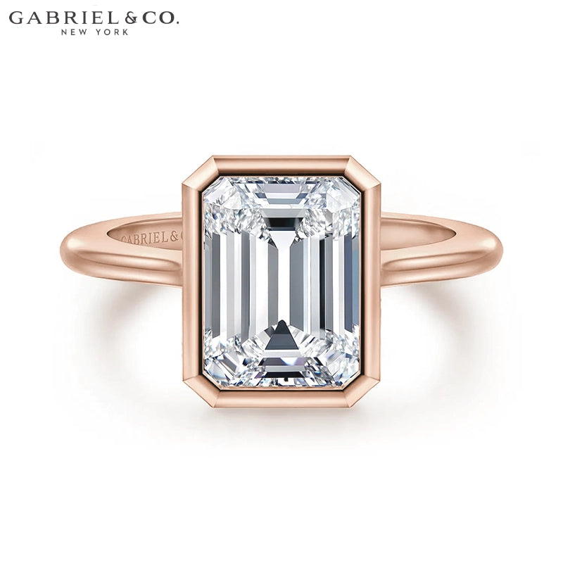 1.25ctr-2.50ctr Emerald Cut Lab Grown Diamond Ring Tailor Made