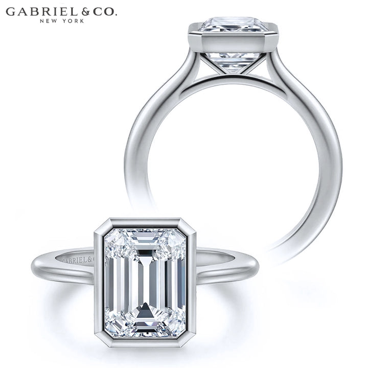1.25ctr-2.50ctr Emerald Cut Lab Grown Diamond Ring Tailor Made