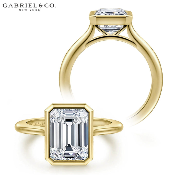 1.00ctr-2.00ctr Emerald Cut Natural Diamond Ring Tailor Made