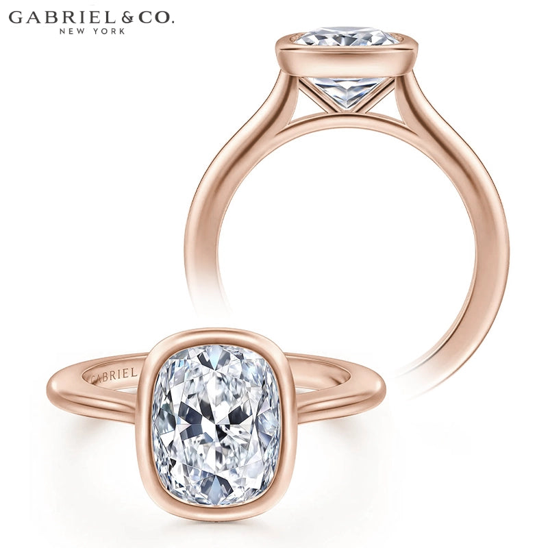 1.25ctr-2.50ctr Elongated Cushion Cut Lab Grown Diamond Ring Tailor Made