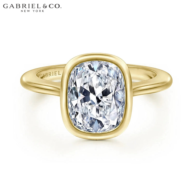 1.00ctr-2.00ctr Elongated Cushion Cut Natural Diamond Ring Tailor Made