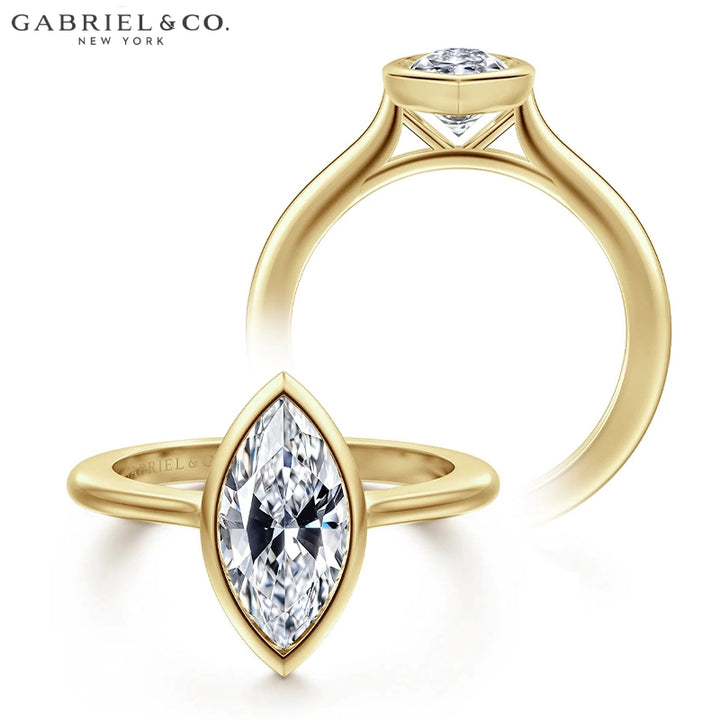 1.00ctr-2.00ctr Marquise Cut Natural Diamond Ring Tailor Made