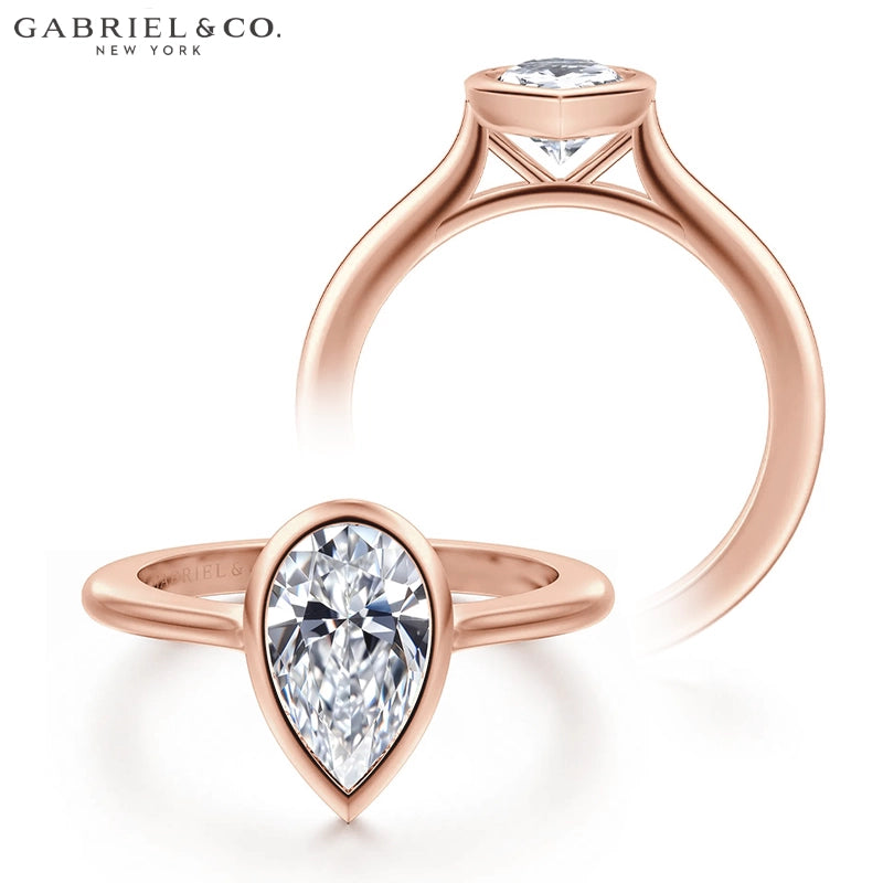 1.25ctr-2.50ctr Pear Cut Lab Grown Diamond Ring Tailor Made