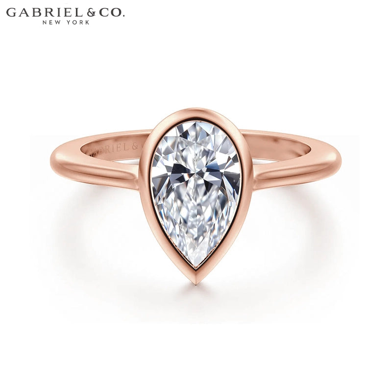 1.25ctr-2.50ctr Pear Cut Lab Grown Diamond Ring Tailor Made