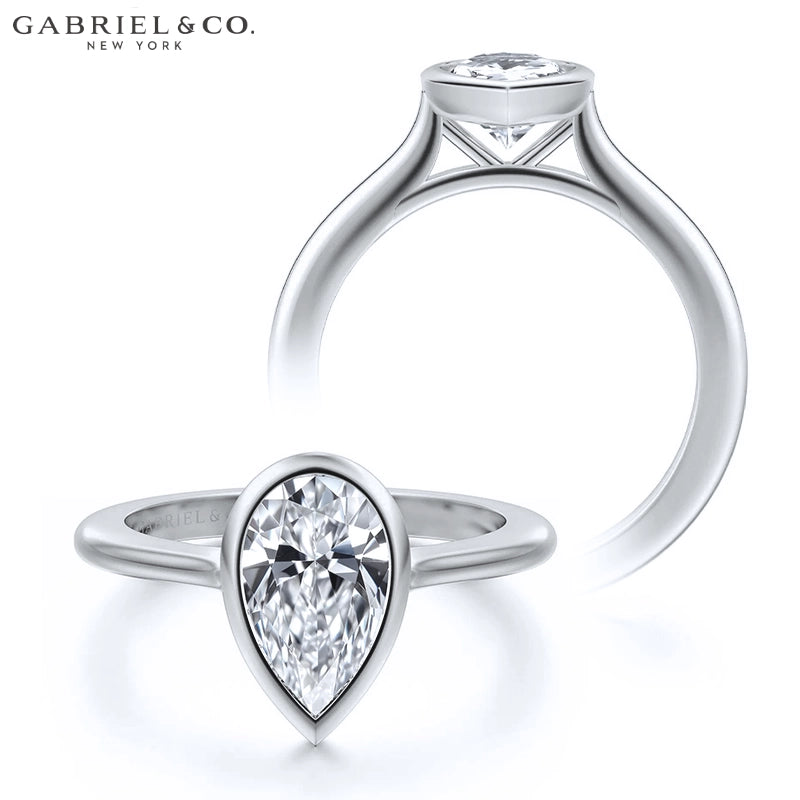 1.00ctr-2.00ctr Pear Cut Natural Diamond Ring Tailor Made