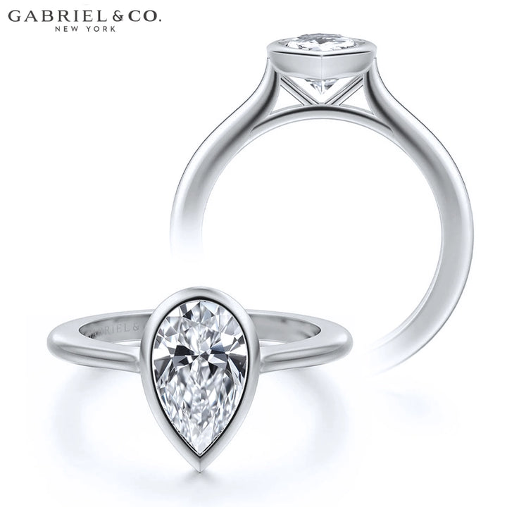 1.00ctr-2.00ctr Pear Cut Natural Diamond Ring Tailor Made