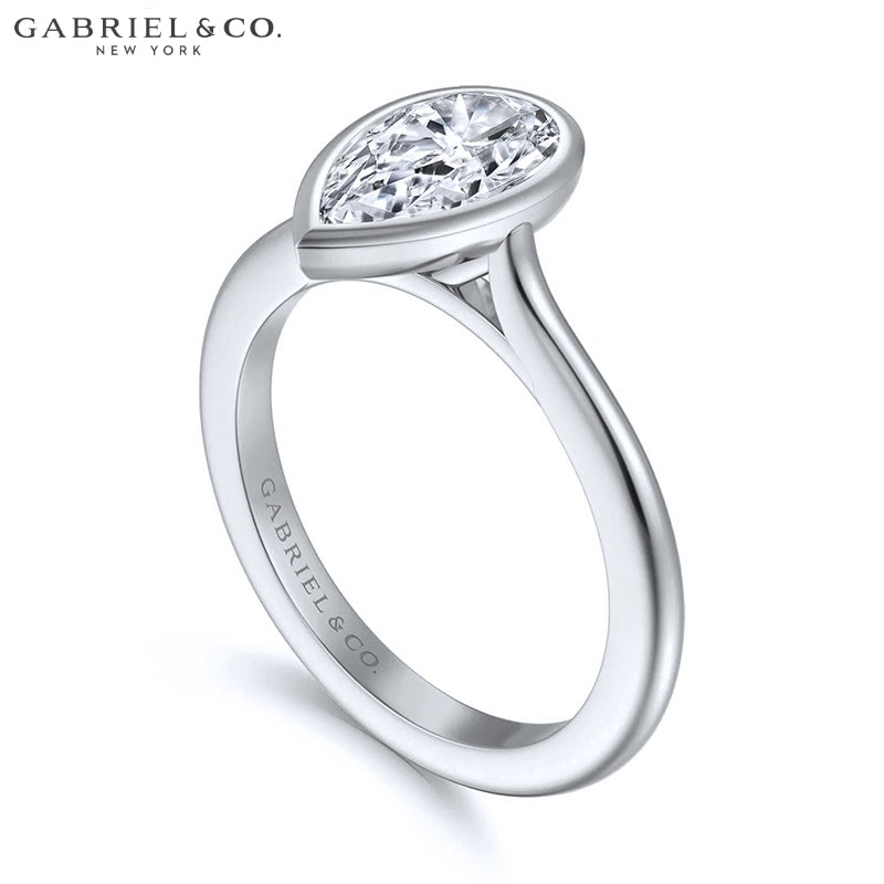 1.25ctr-2.50ctr Pear Cut Lab Grown Diamond Ring Tailor Made