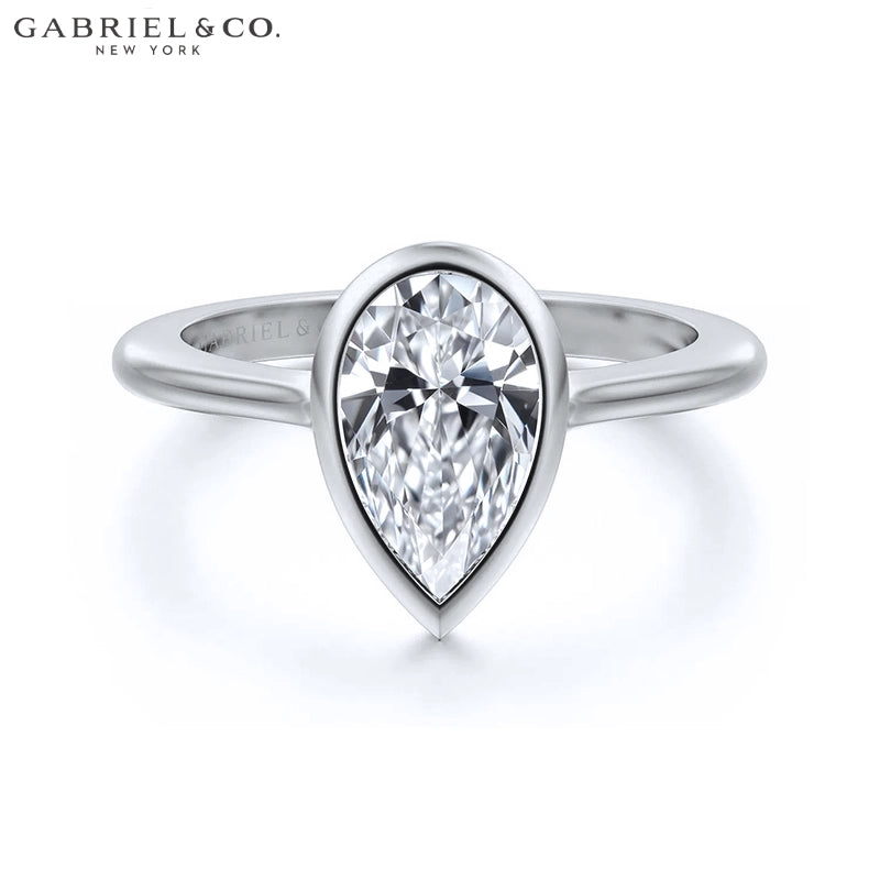 1.25ctr-2.50ctr Pear Cut Lab Grown Diamond Ring Tailor Made