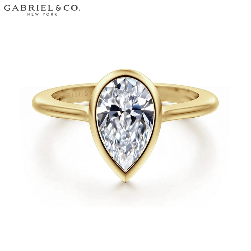 1.00ctr-2.00ctr Pear Cut Natural Diamond Ring Tailor Made