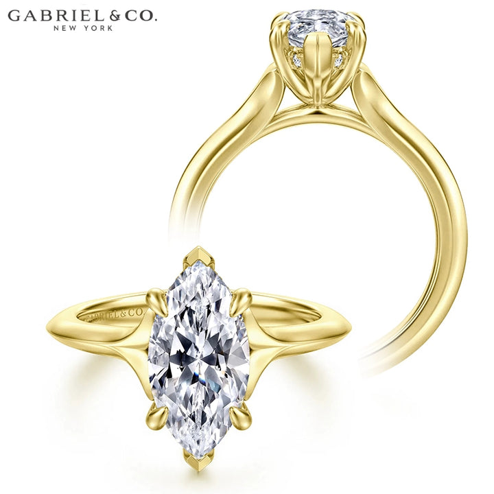 1.25ctr-2.50ctr Marquise Cut Lab Grown Diamond Ring Tailor Made