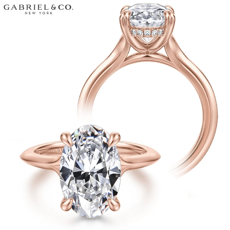 3.00ctr-5.00ctr Oval Cut Lab Grown Diamond Ring