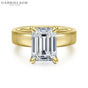 4.20ctw Emerald Cut Lab Grown Diamond Ring