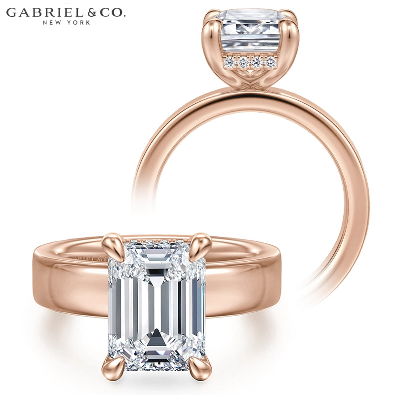 2.50ctr-5.00ctr Emerald Cut Lab Grown Diamond Ring