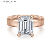 3.00ctr-5.00ctr Emerald Cut Lab Grown Diamond Ring