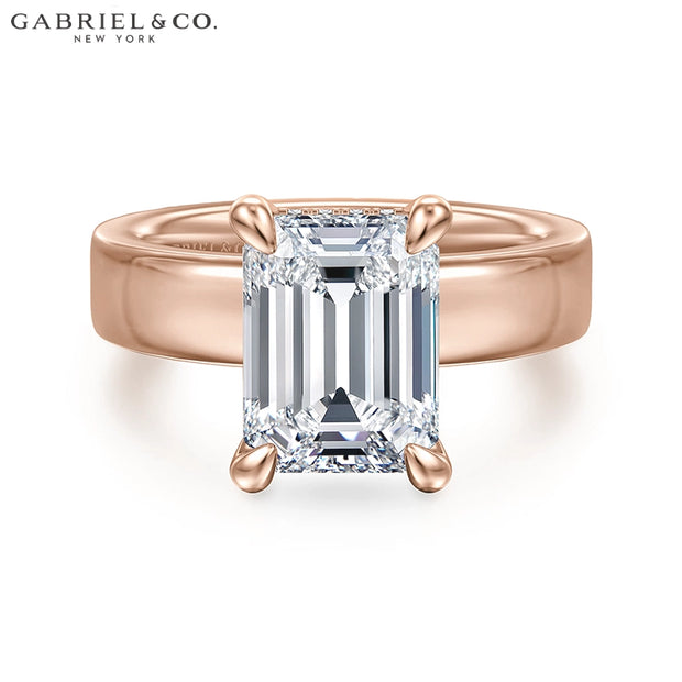 3.00ctr-5.00ctr Emerald Cut Lab Grown Diamond Ring