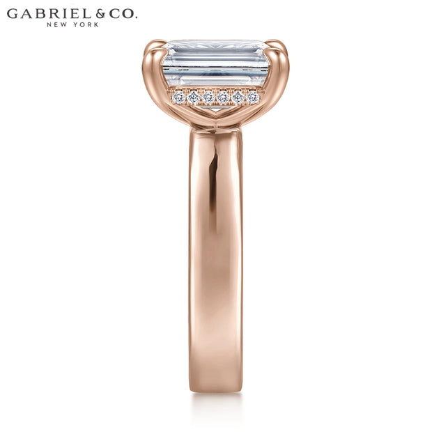 3.00ctr-5.00ctr Emerald Cut Lab Grown Diamond Ring