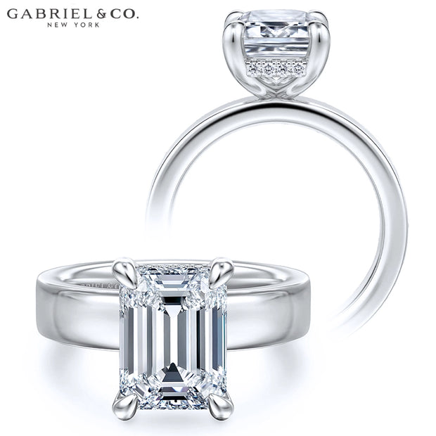 3.00ctr-5.00ctr Emerald Cut Lab Grown Diamond Ring