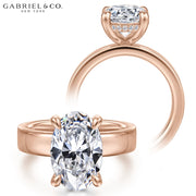 3.00ctr-5.00ctr Oval Cut Lab Grown Diamond Ring