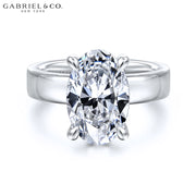 3.00ctr-5.00ctr Oval Cut Lab Grown Diamond Ring