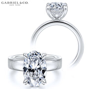 3.00ctr-5.00ctr Oval Cut Lab Grown Diamond Ring