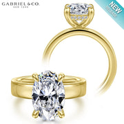 4.12ctw Oval Cut Lab Grown Diamond Ring