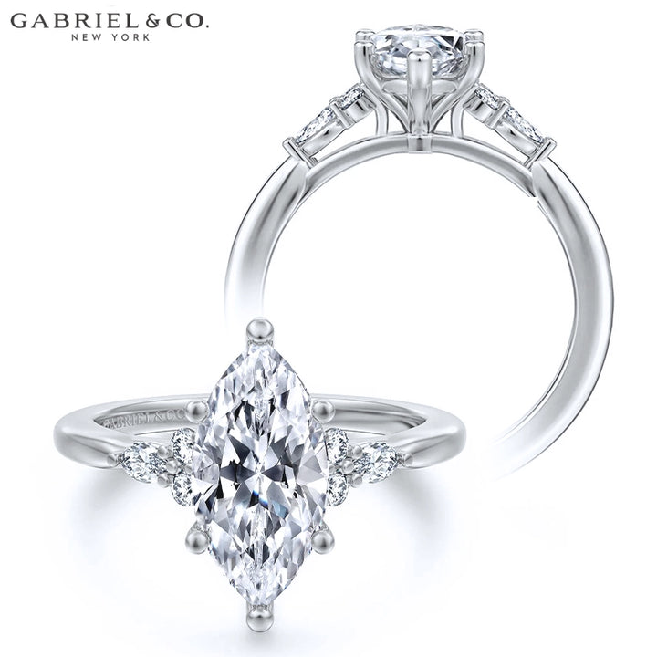 1.00ctr-2.00ctr Marquise Cut Natural Diamond Ring Tailor Made