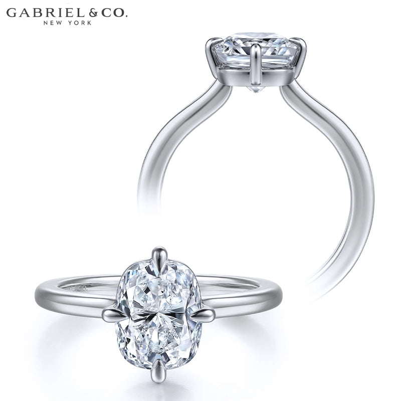 1.00ctr-2.00ctr Elongated Cushion Cut Natural Diamond Ring