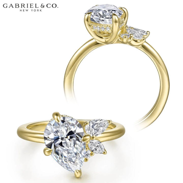 2.42ctw Pear Cut Lab Grown Diamond Ring